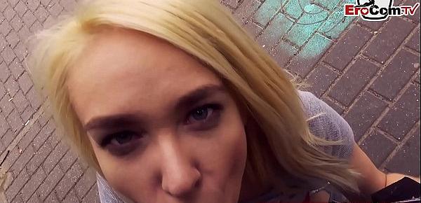  EroCom date - Schlanke blonde amateur teen von deutschem casting agent abgeschleppt und outdoor gefickt POV